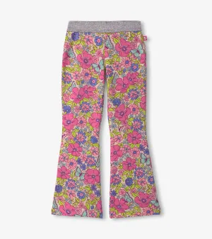 Girls Groovy Flowers Stretch Bell Bottoms -Hatley