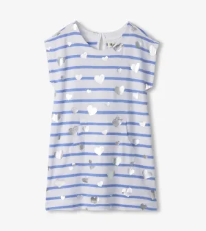 Girls Heart Stripes Slouchy Dress -Hatley
