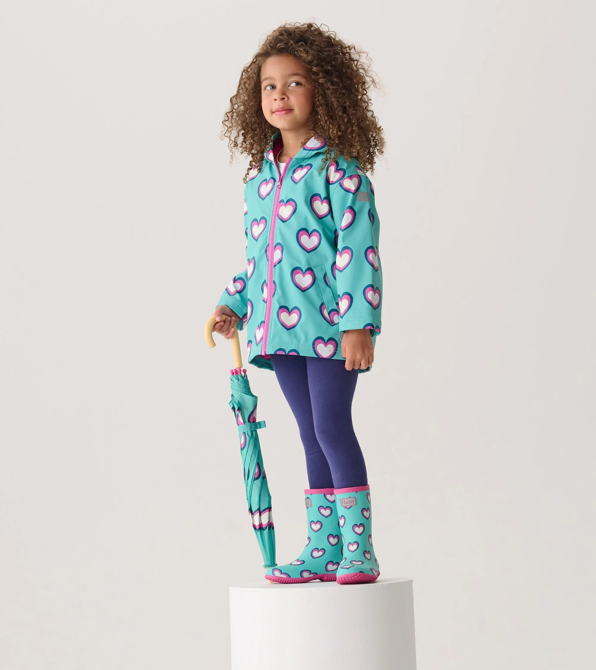 Girls Hearts Packable Rain Boots -Hatley