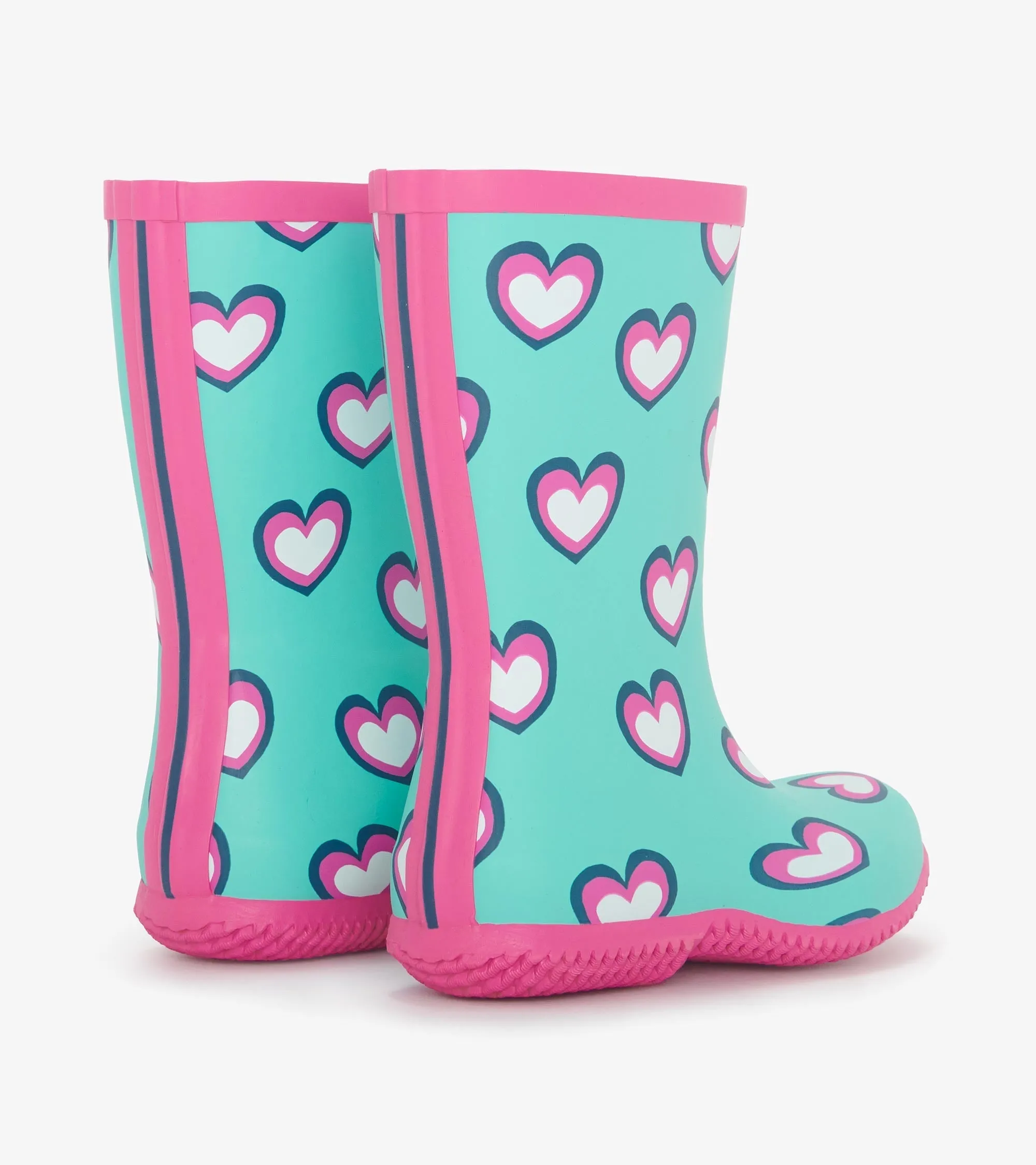Girls Hearts Packable Rain Boots -Hatley