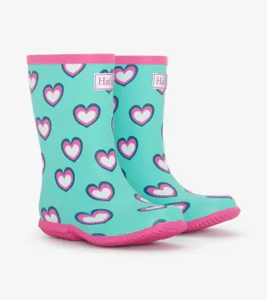 Girls Hearts Packable Rain Boots -Hatley