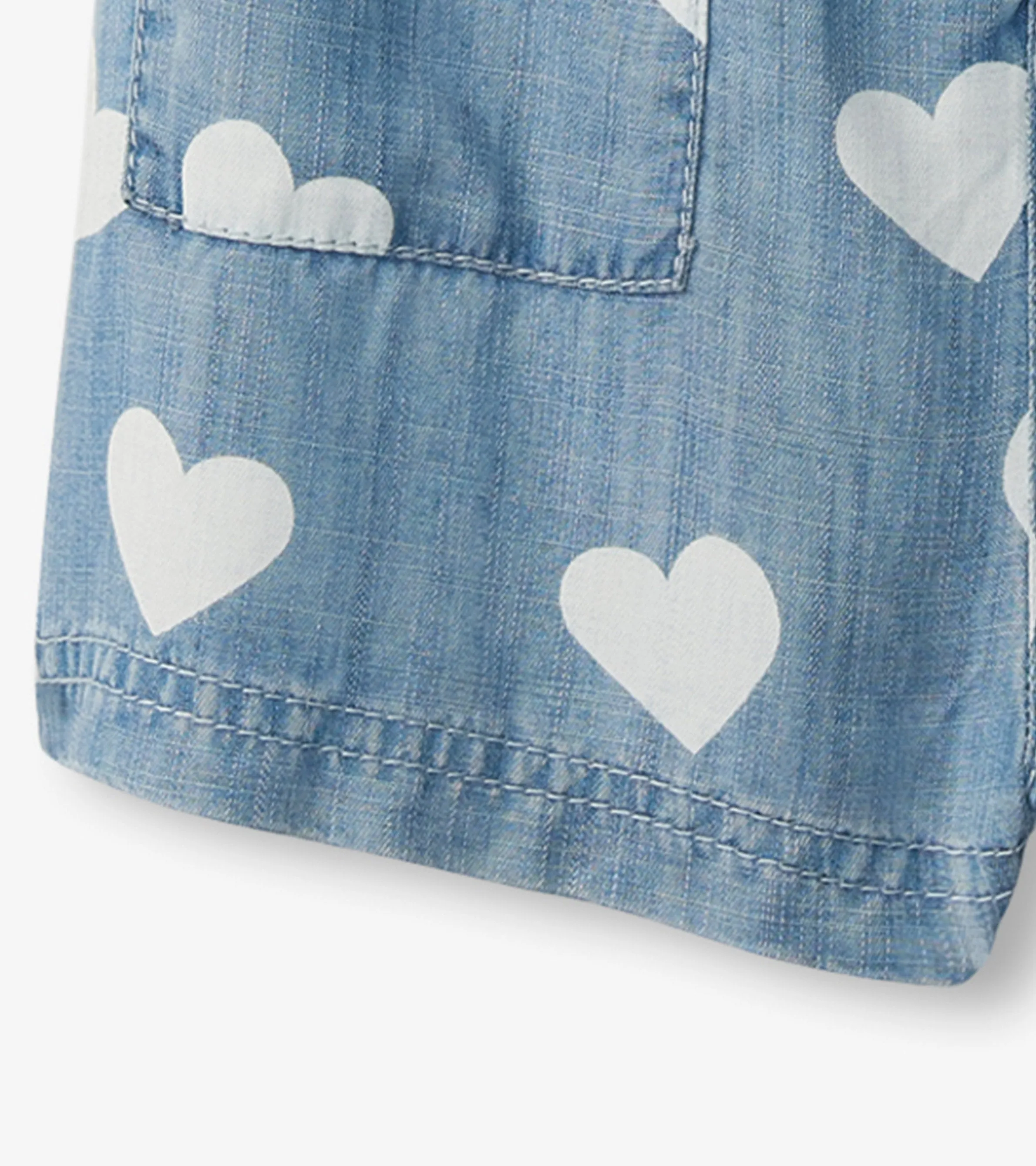 Girls Hearts Slouchy Overalls -Hatley