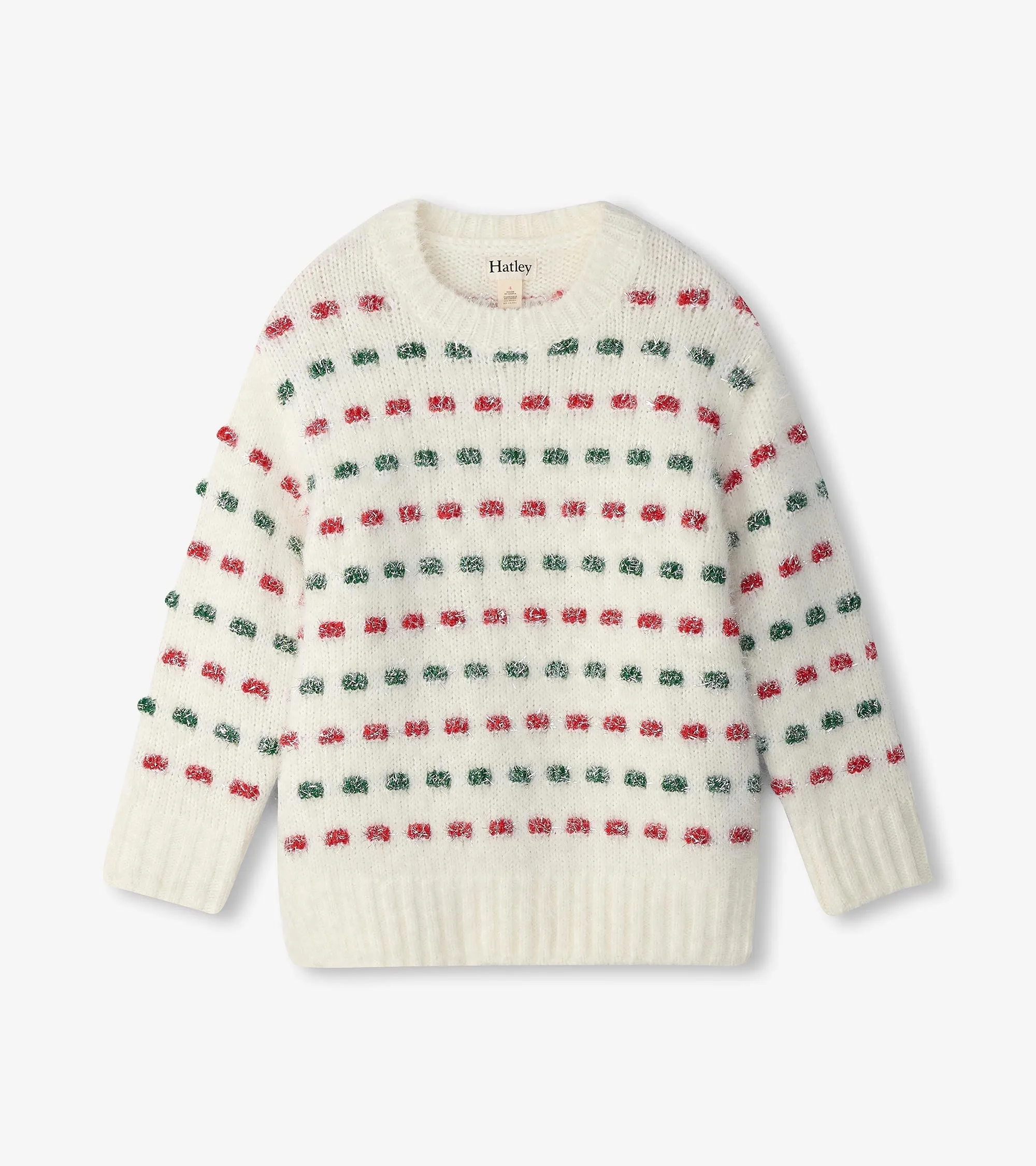 Girls Holiday Basket Weave Sweater -Hatley