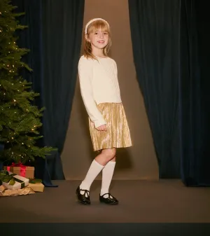 Girls Holiday Mixed Media Dress -Hatley
