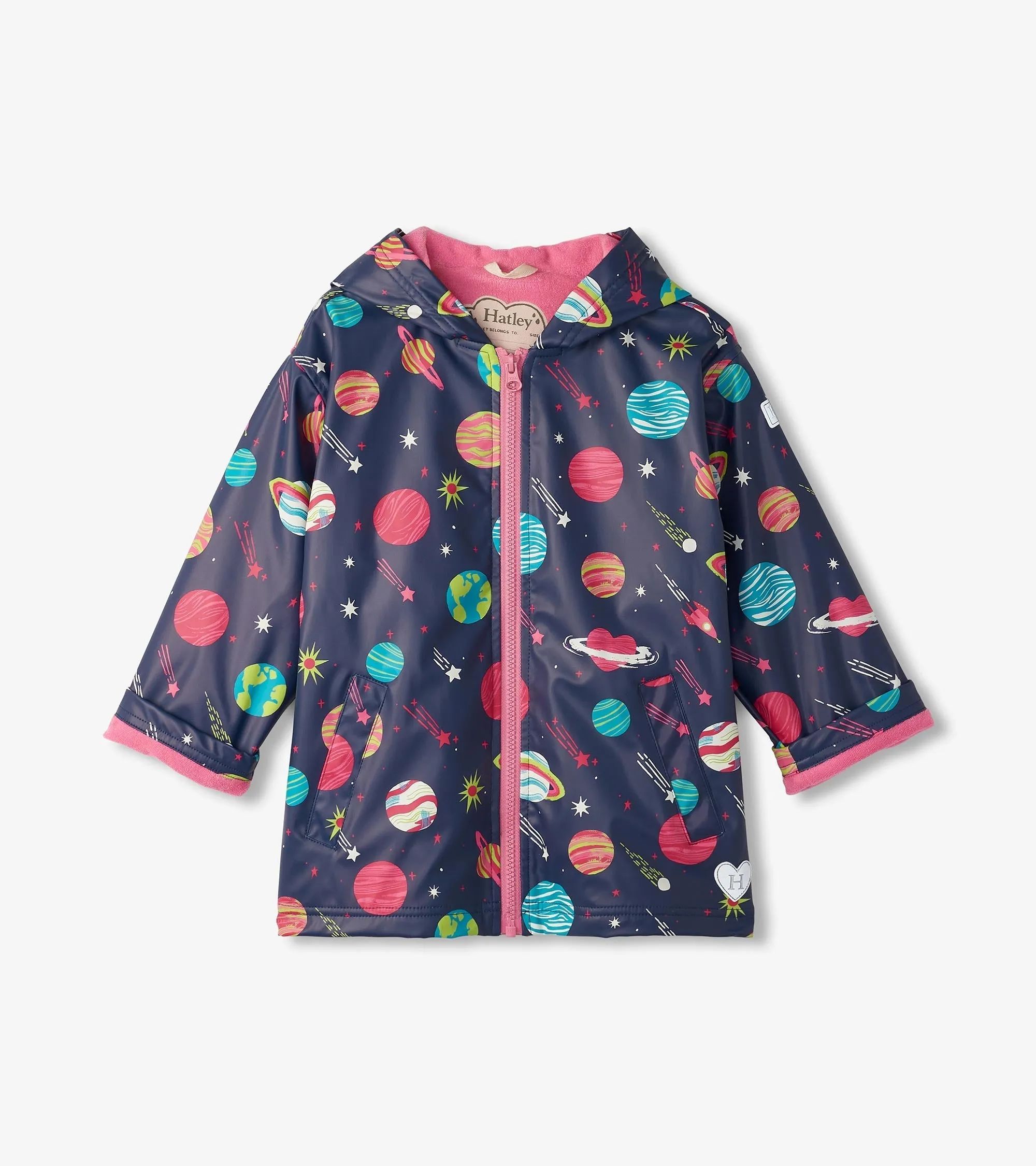 Girls Interstellar Zip-Up Rain Jacket -Hatley