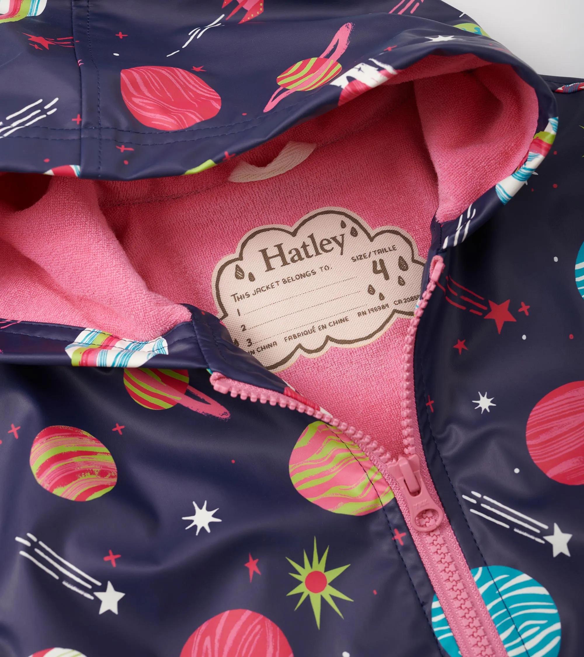 Girls Interstellar Zip-Up Rain Jacket -Hatley