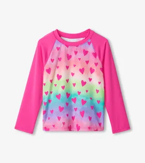 Girls Kaleidoscope Hearts Long Sleeve Rashguard -Hatley