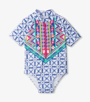 Girls Kaleidoscope One-Piece Rashguard -Hatley