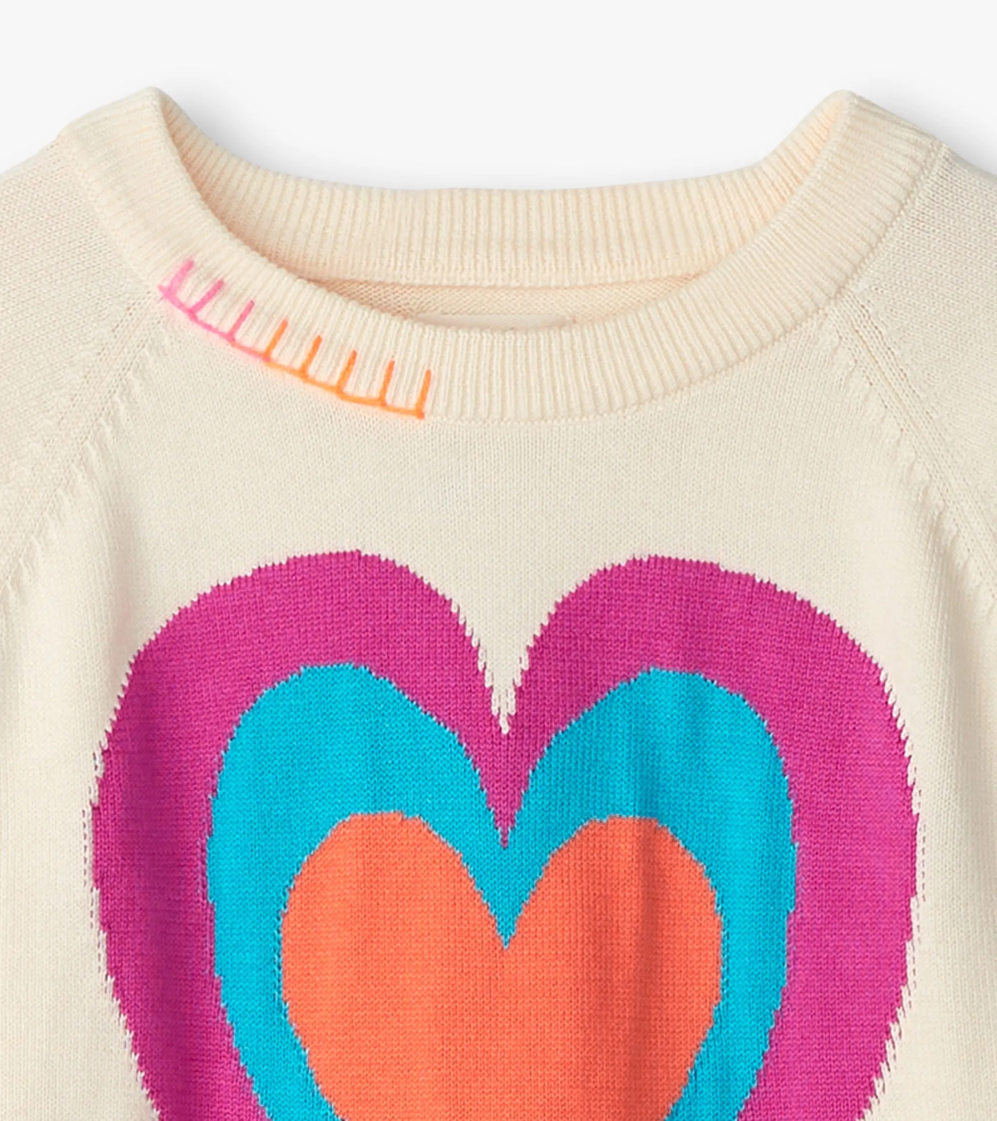 Girls Layered Hearts Sweater -Hatley