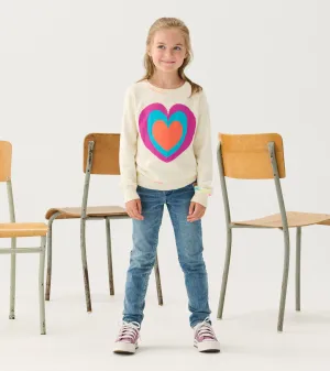 Girls Layered Hearts Sweater -Hatley