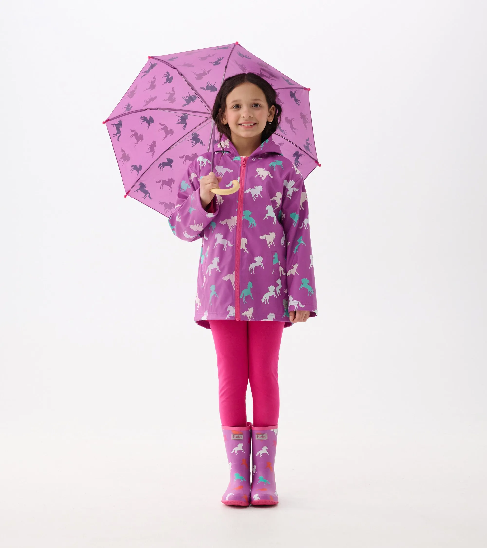Girls Leaping Horses Packable Rain Boots -Hatley