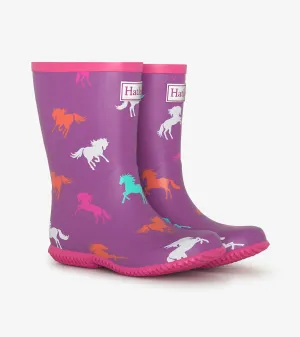 Girls Leaping Horses Packable Rain Boots -Hatley