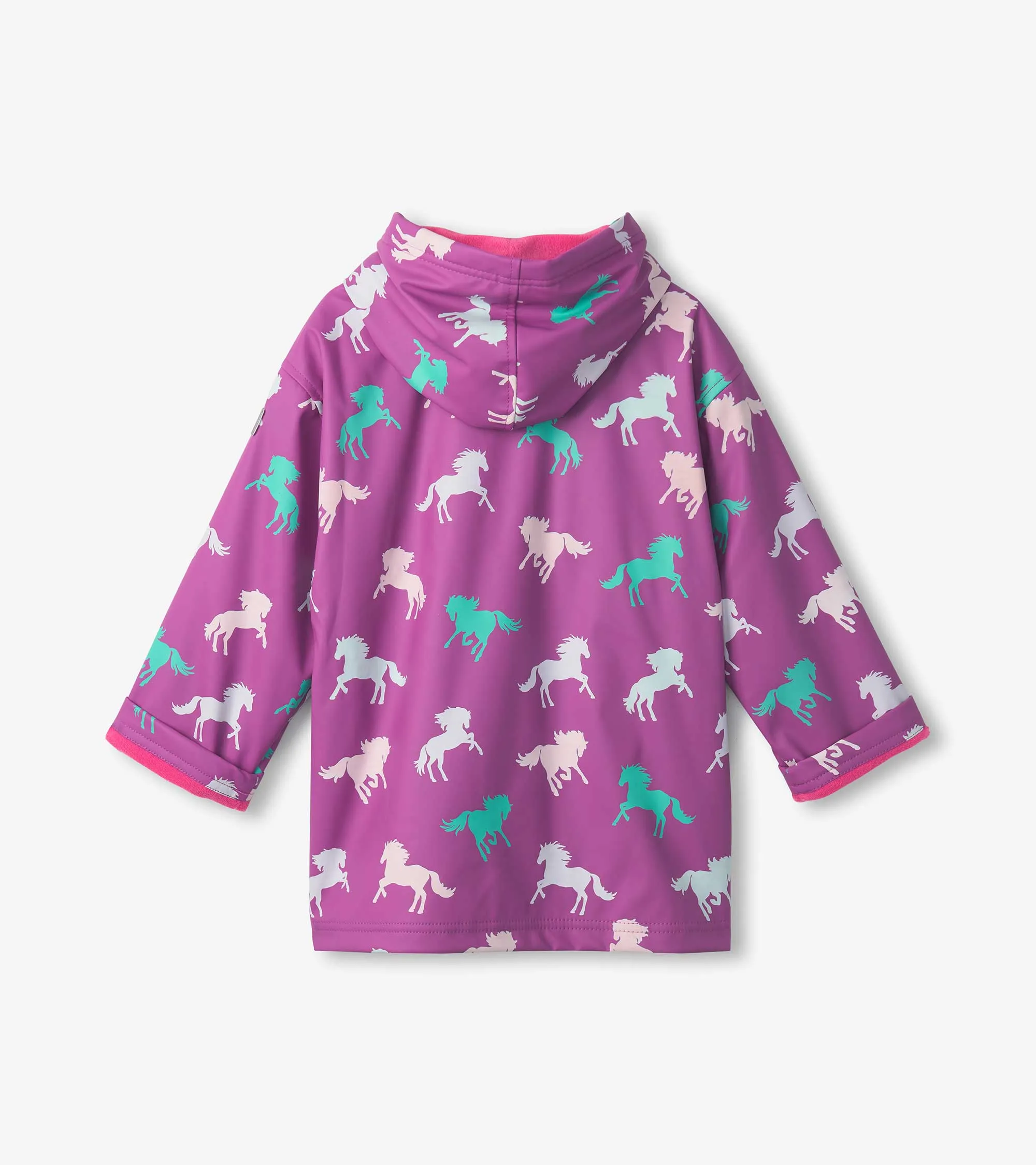 Girls Leaping Horses Zip-Up Rain Jacket -Hatley