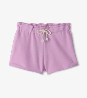 Girls Lilac Paper Bag Shorts -Hatley