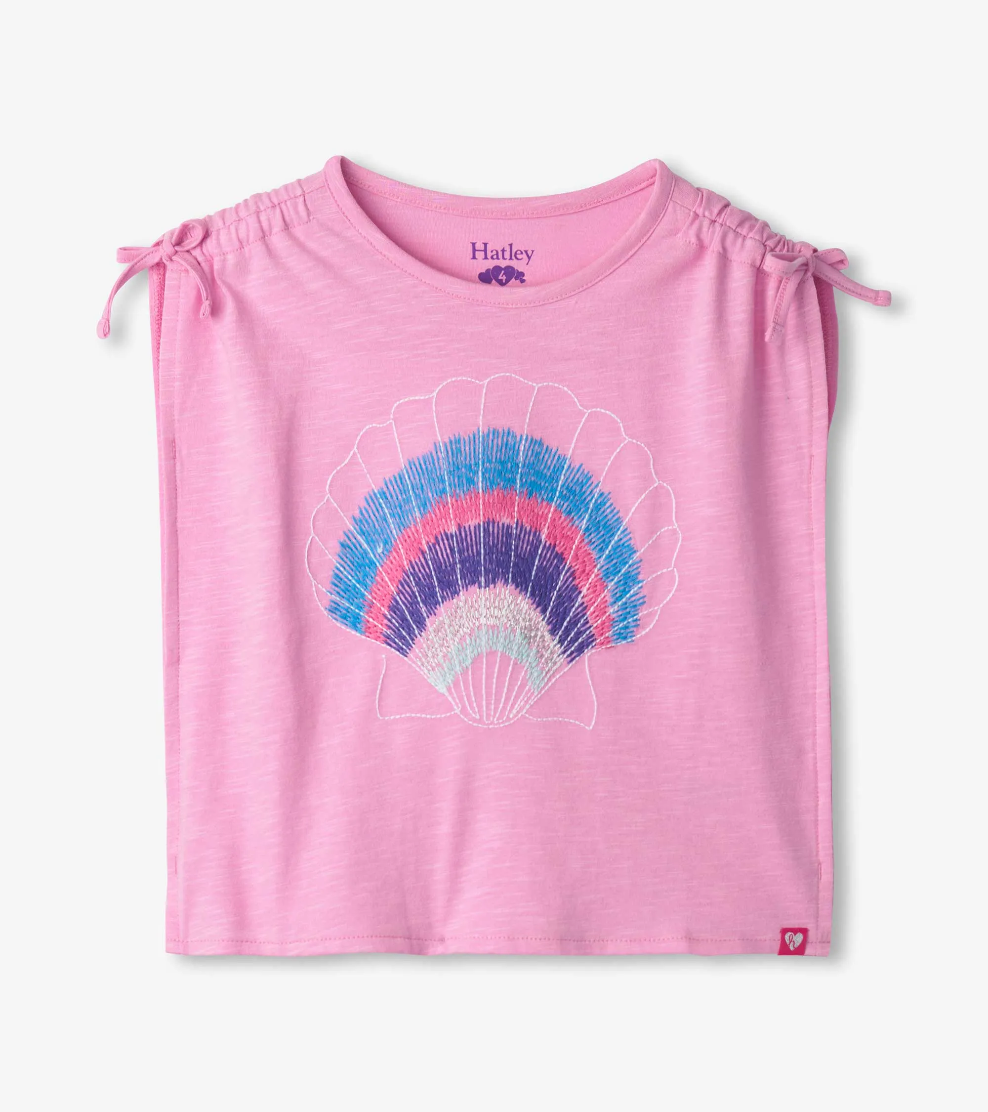 Girls Lilac Shell Cinched Shoulder Top -Hatley