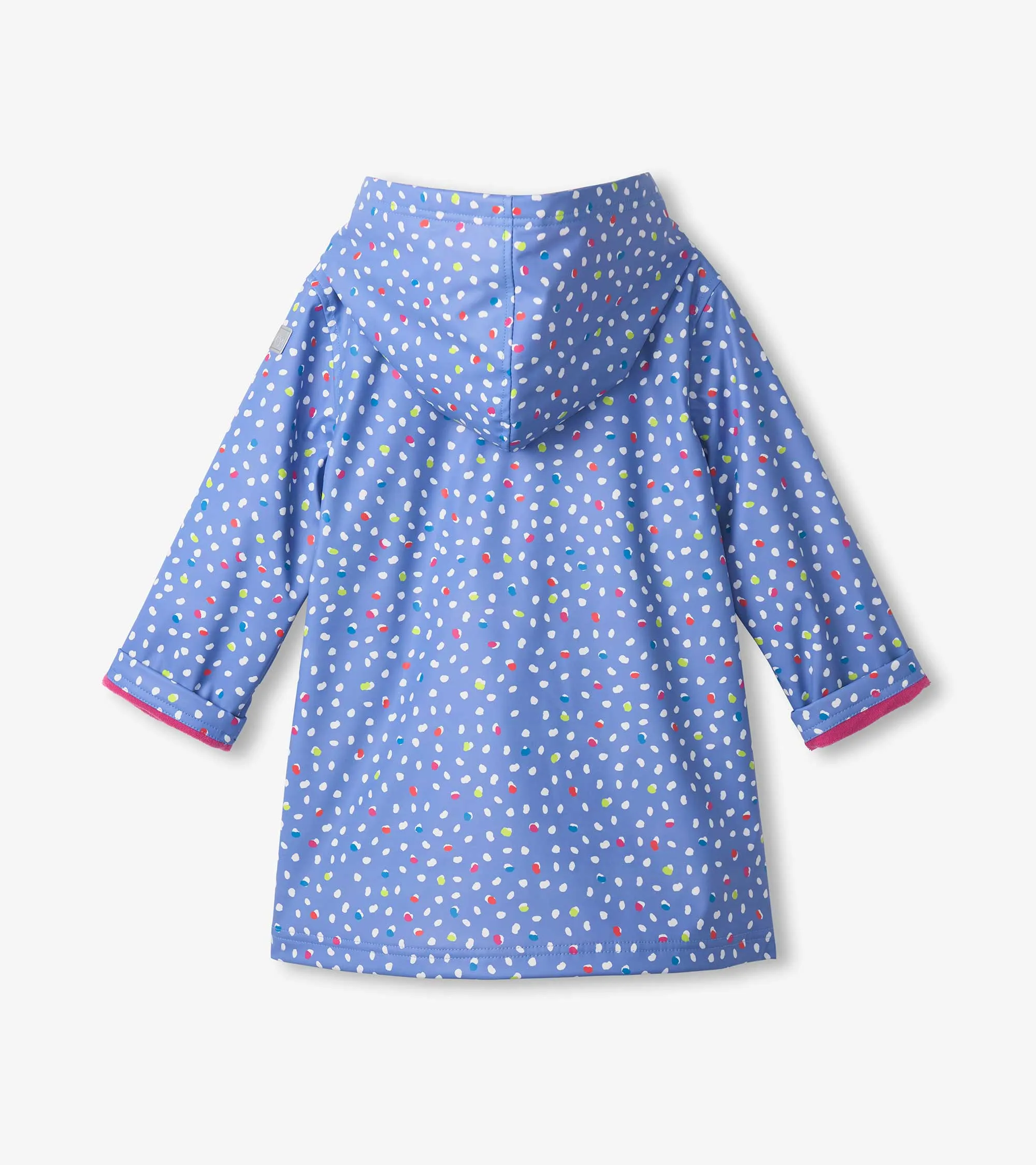 Girls Lots of Dots Button-Up Rain Jacket -Hatley