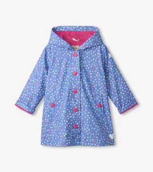 Girls Lots of Dots Button-Up Rain Jacket -Hatley