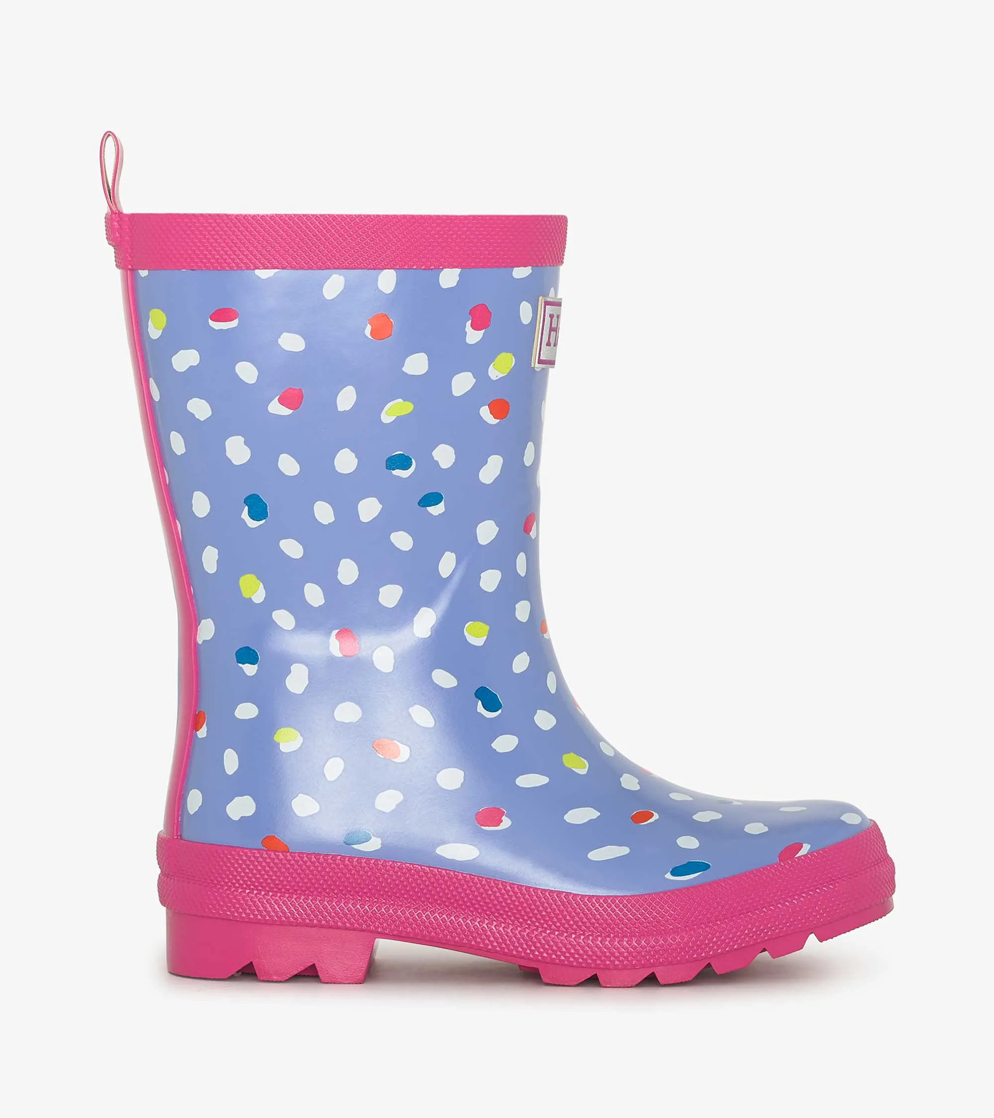 Girls Lots of Dots Shiny Rain Boots -Hatley