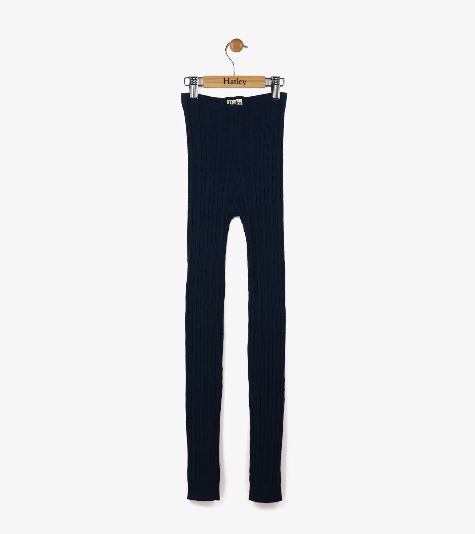 Girls Navy Cable Knit Tights -Hatley