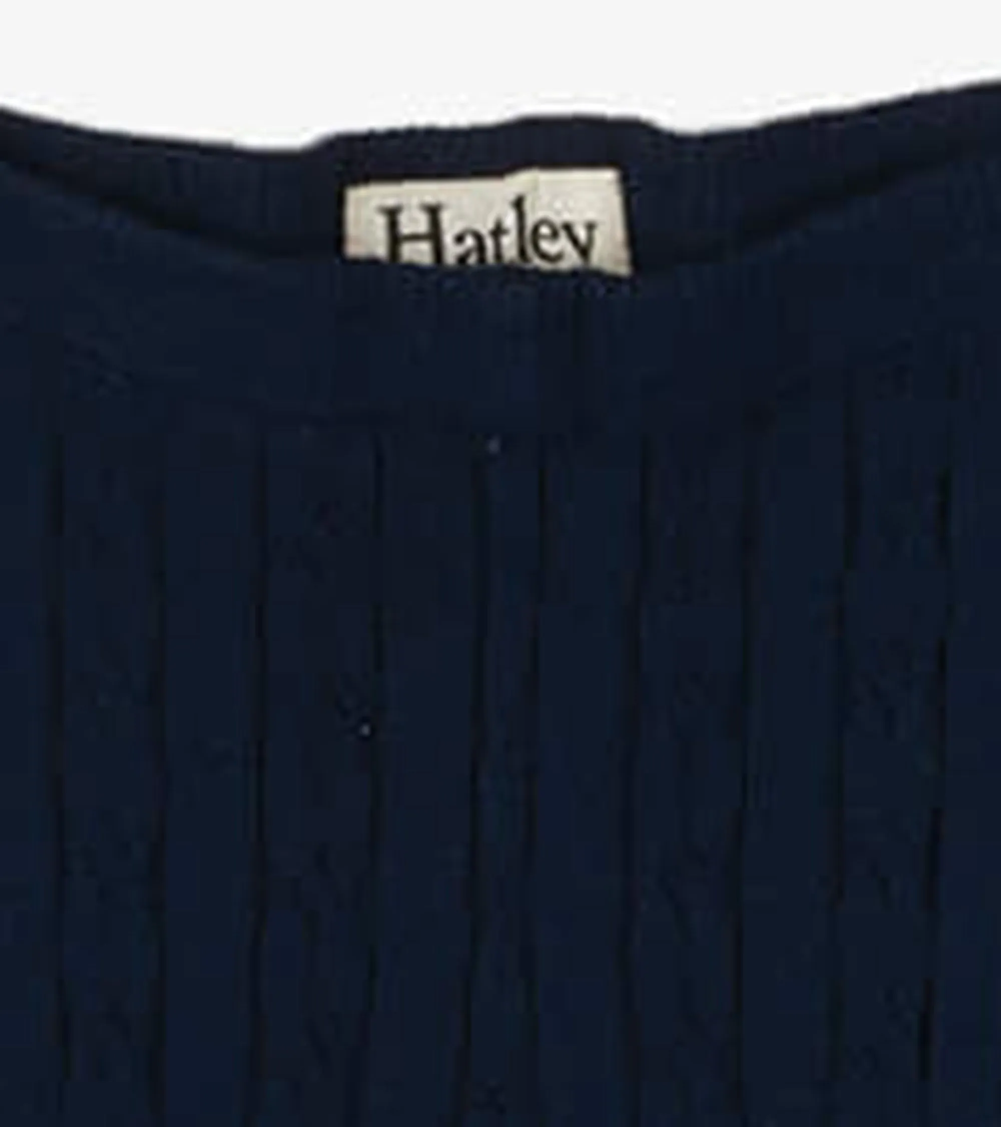 Girls Navy Cable Knit Tights -Hatley