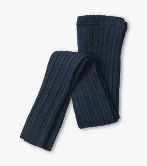 Girls Navy Cable Knit Tights -Hatley
