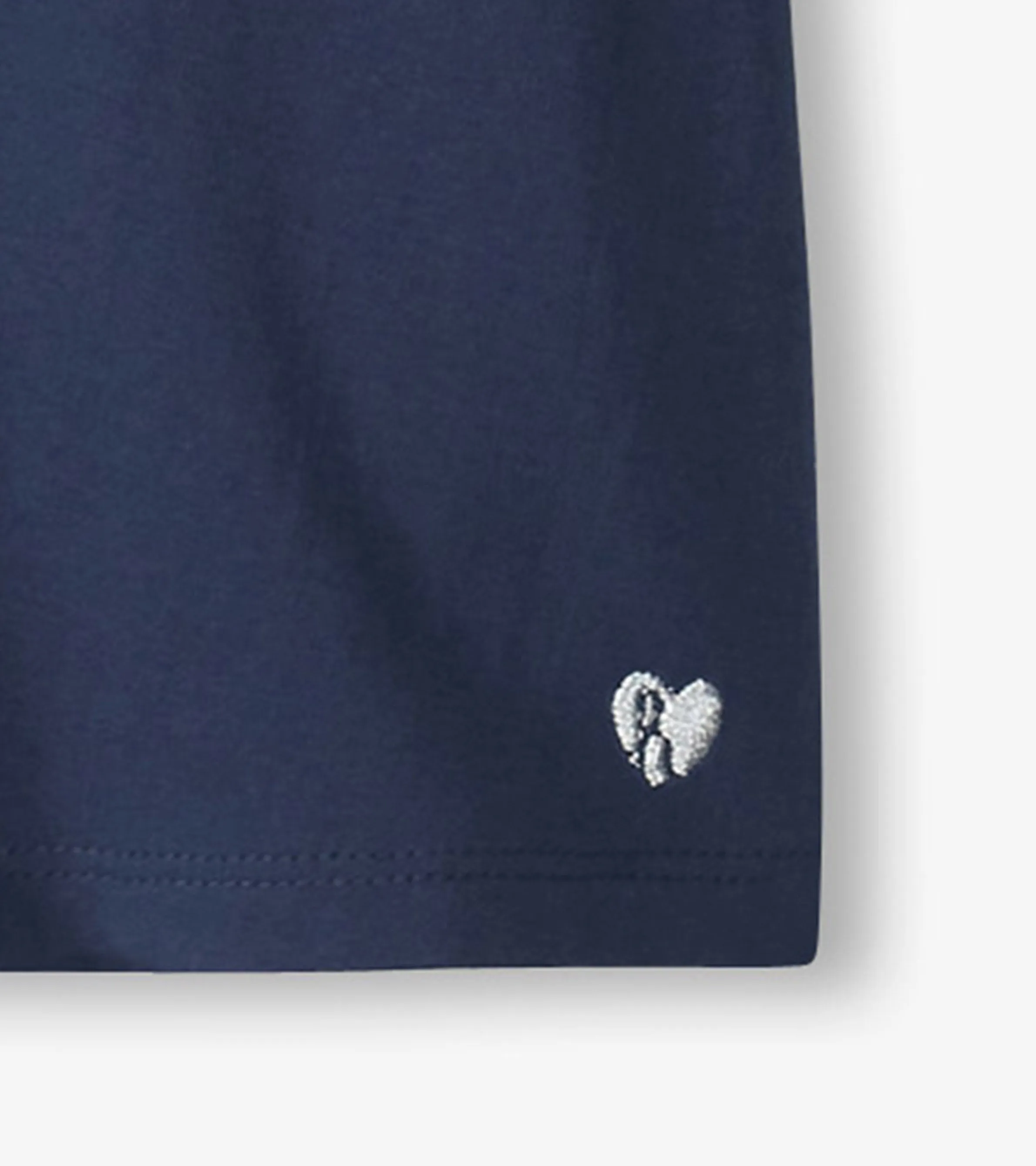 Girls Navy Twisted Sleeve Tee -Hatley