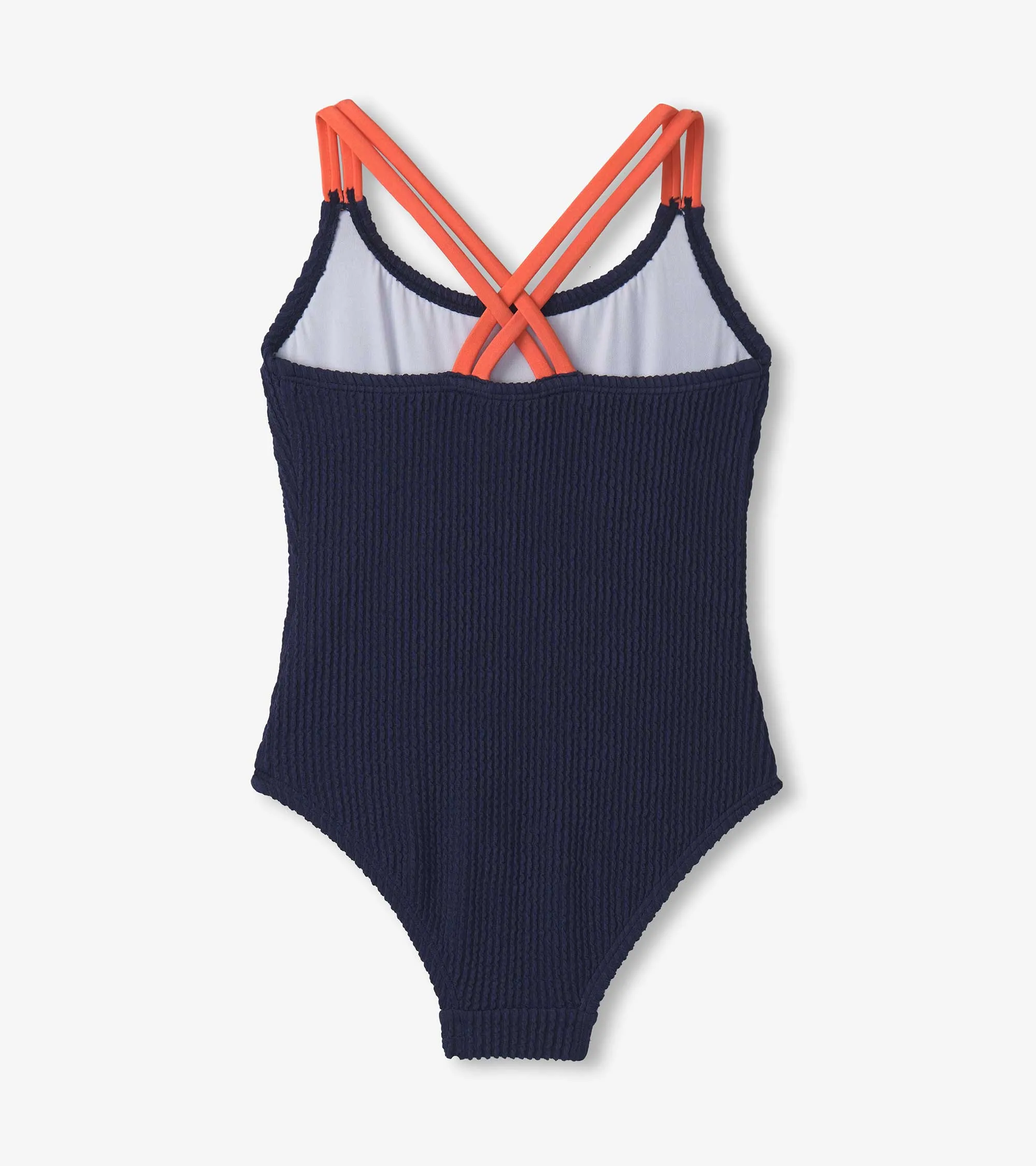 Girls Patriot Blue Cross Strap Swimsuit -Hatley