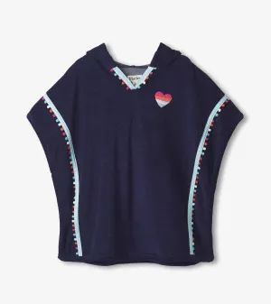 Girls Patriot Blue Hooded Cover-Up -Hatley