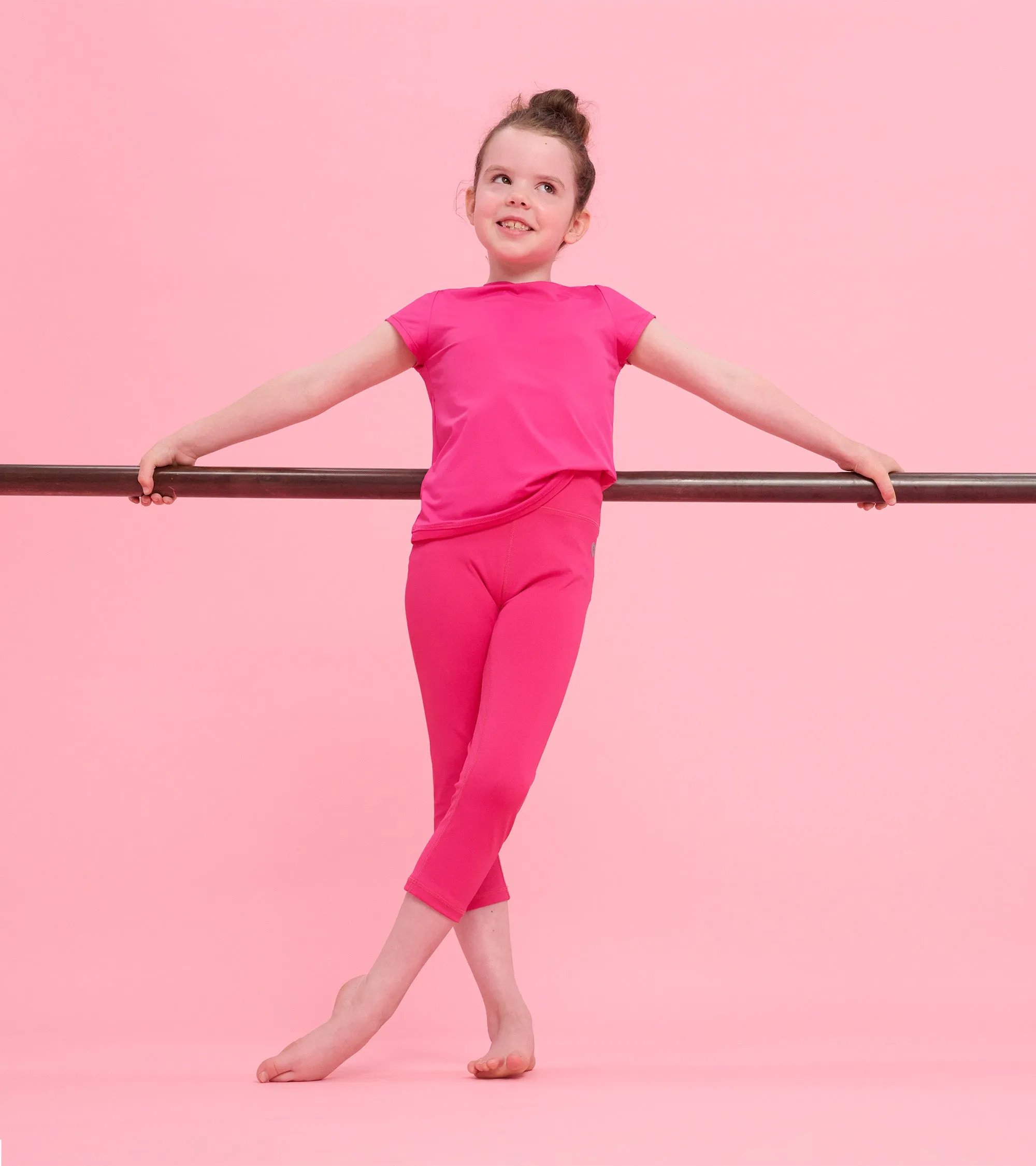 Girls Pink Active Capris -Hatley