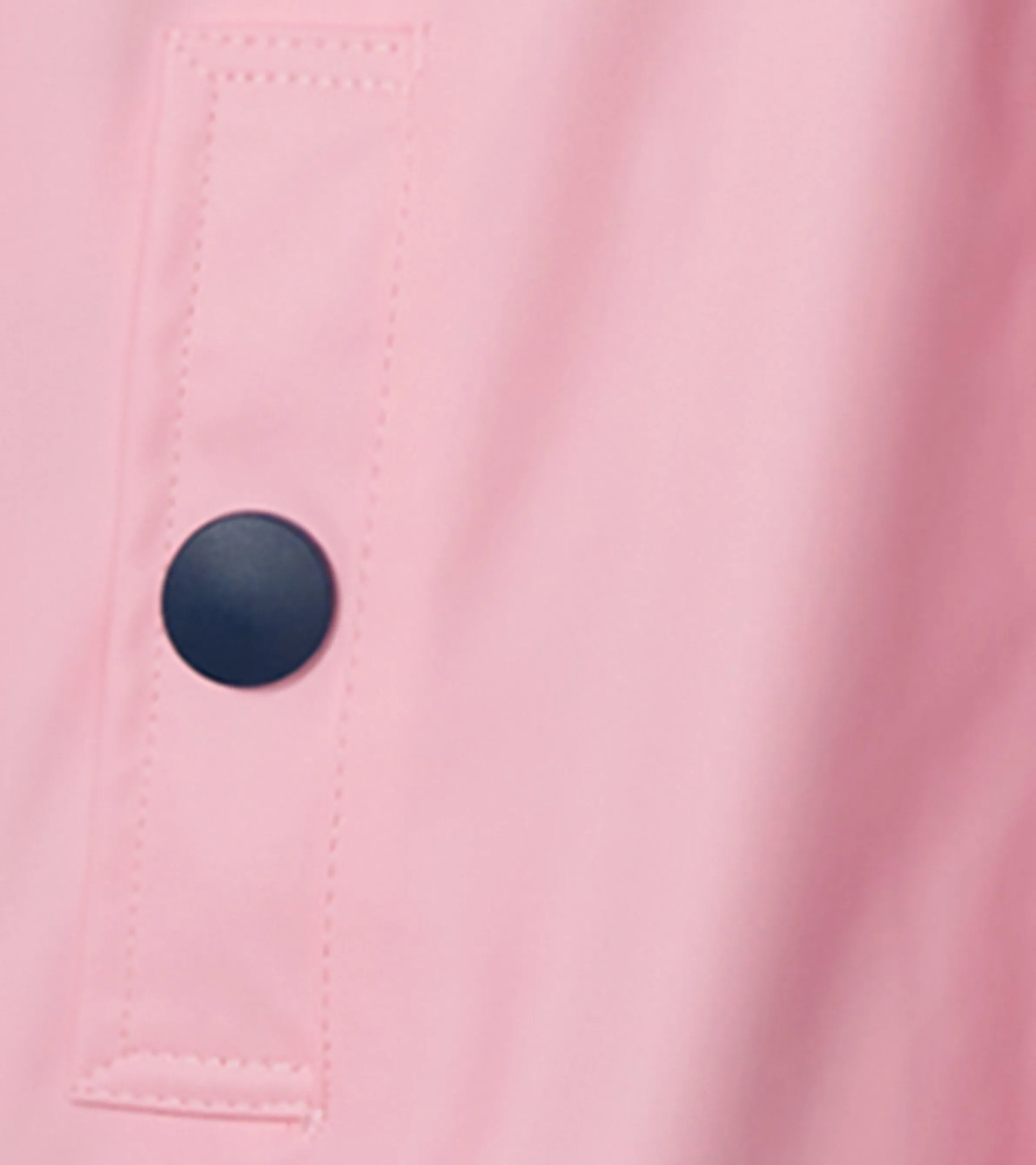 Girls Pink & Navy Button-Up Rain Jacket -Hatley