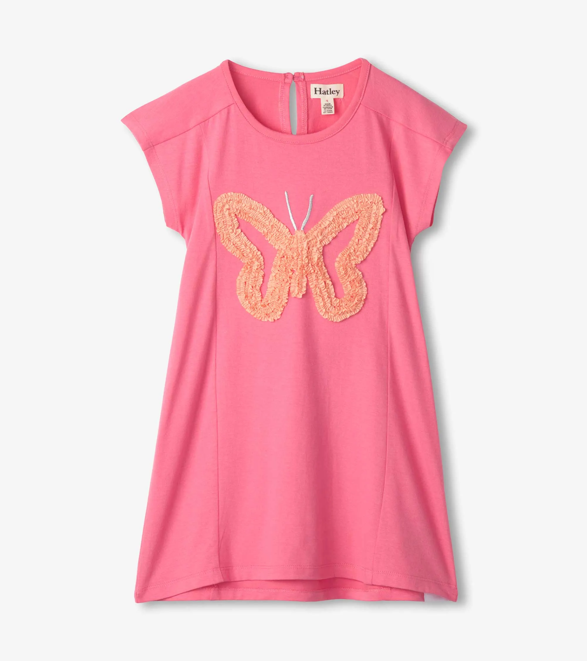 Girls Pink Butterfly A-Line Panel Dress -Hatley