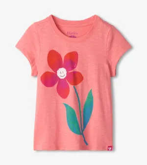 Girls Pink Daisy Graphic Tee -Hatley