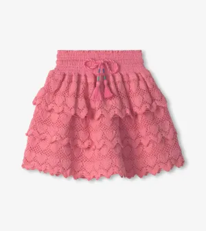Girls Pink Hearts Floaty Skort -Hatley