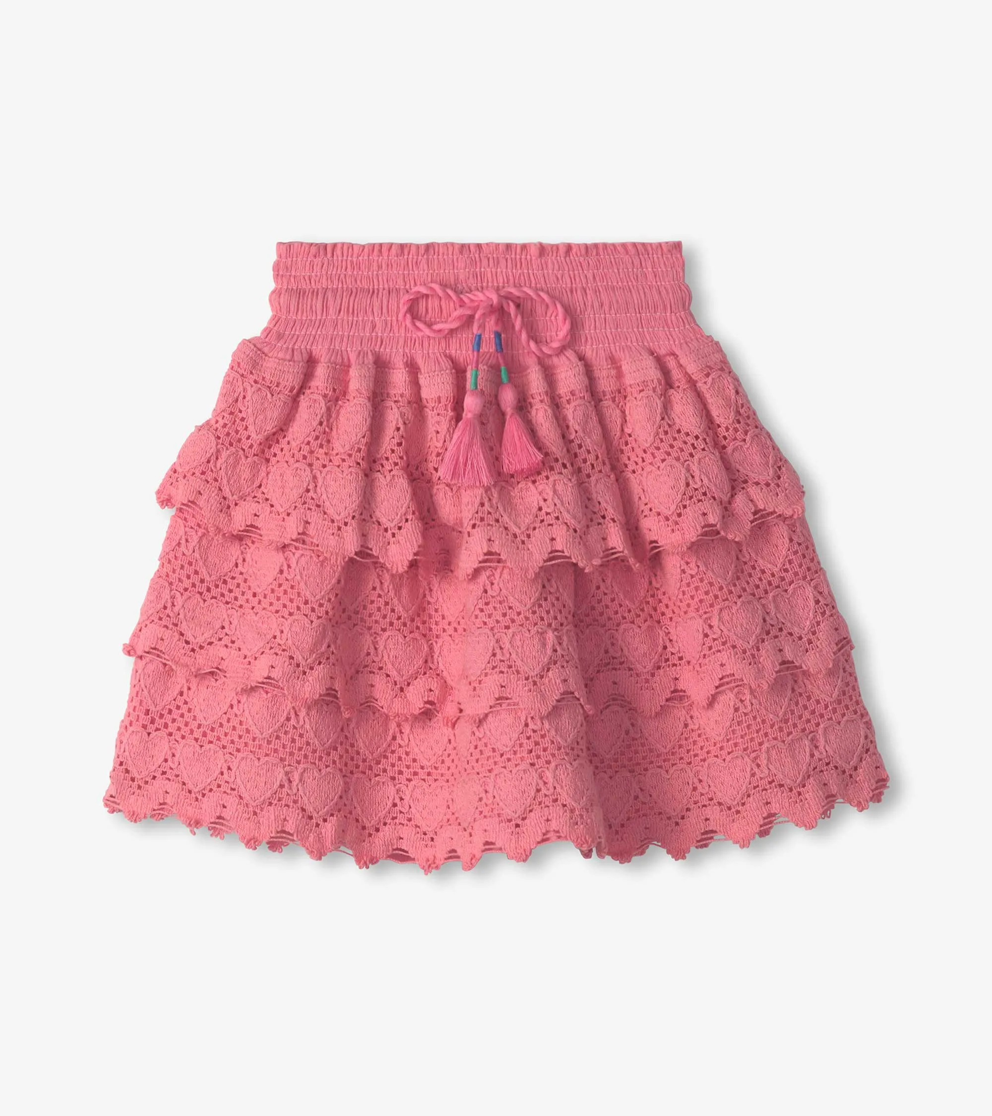 Girls Pink Hearts Floaty Skort -Hatley