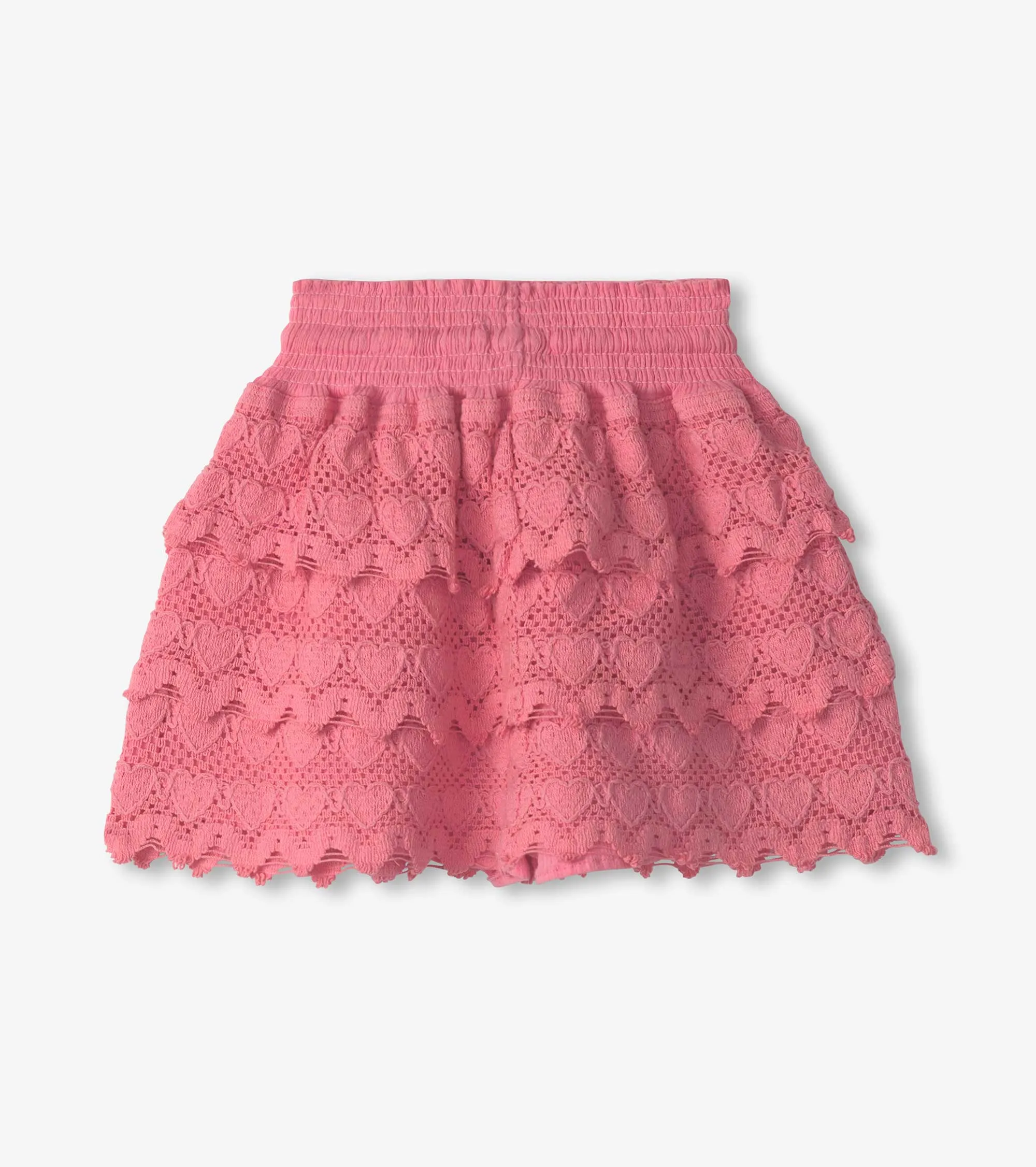 Girls Pink Hearts Floaty Skort -Hatley
