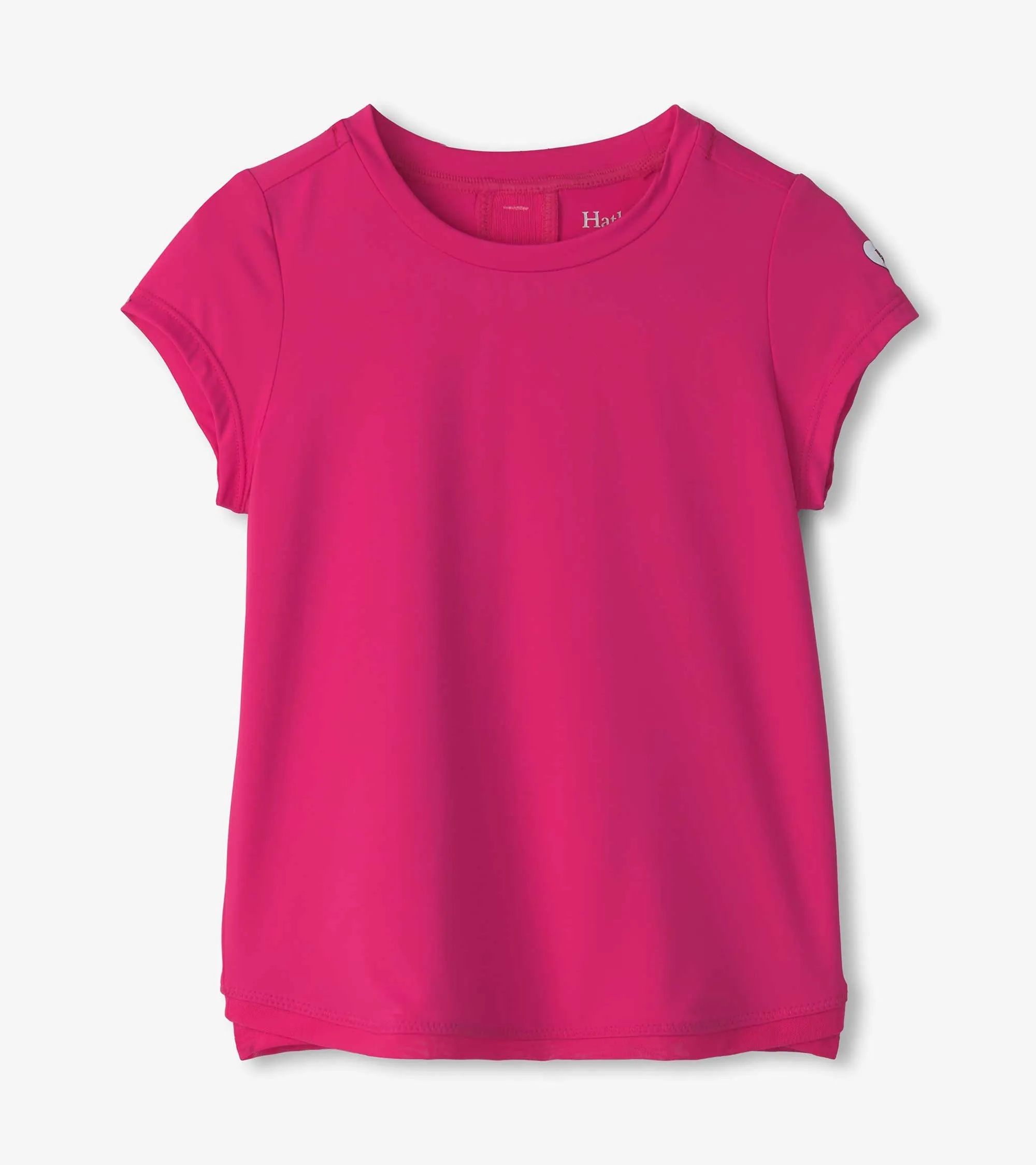 Girls Pink Mesh Trim T-Shirt -Hatley