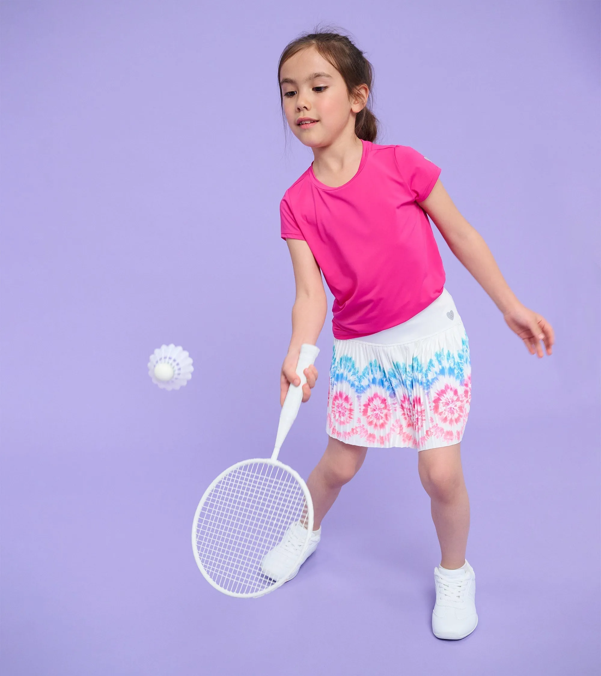 Girls Pink Mesh Trim T-Shirt -Hatley
