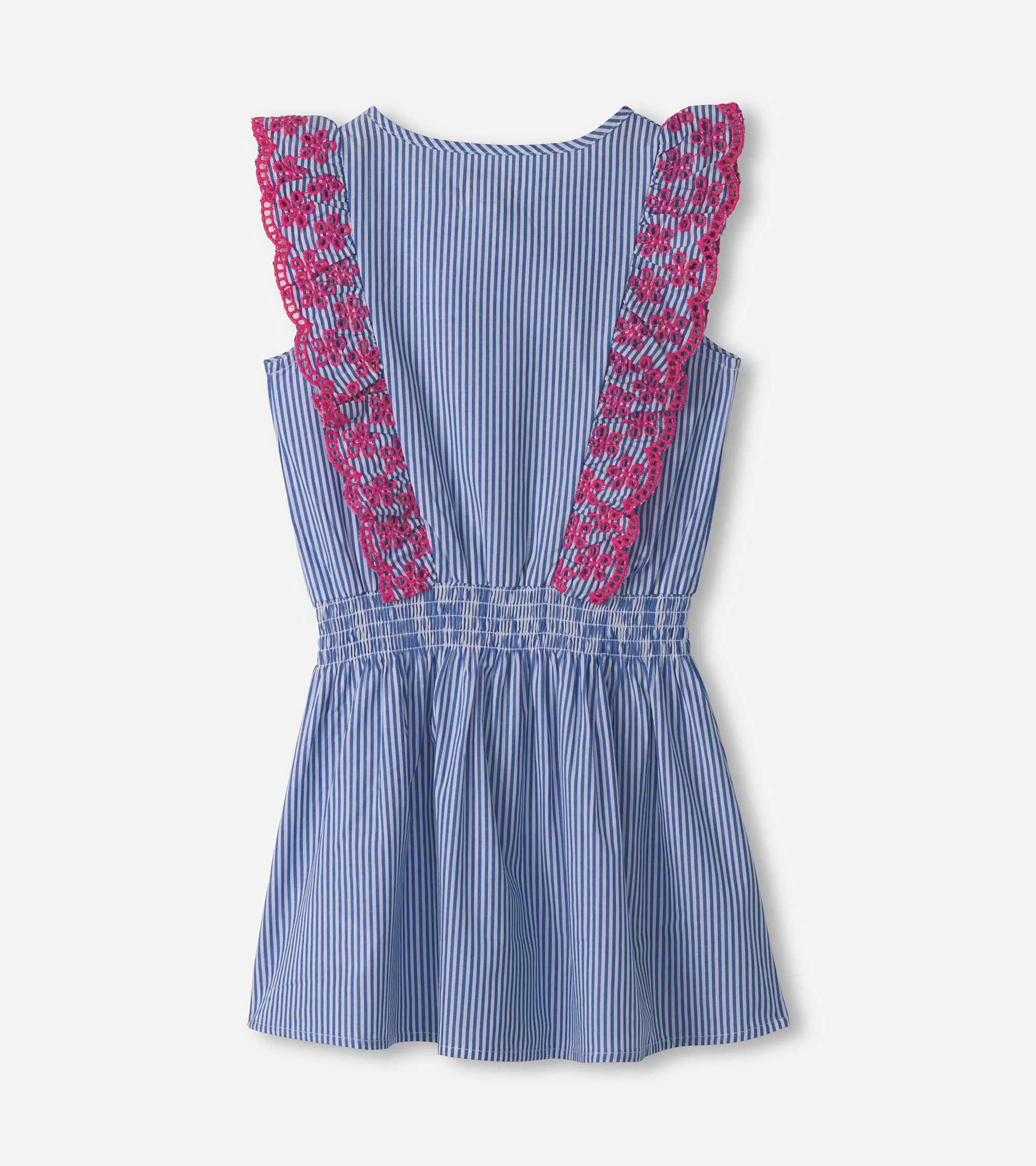 Girls Pinstripe Ruffle Dress -Hatley
