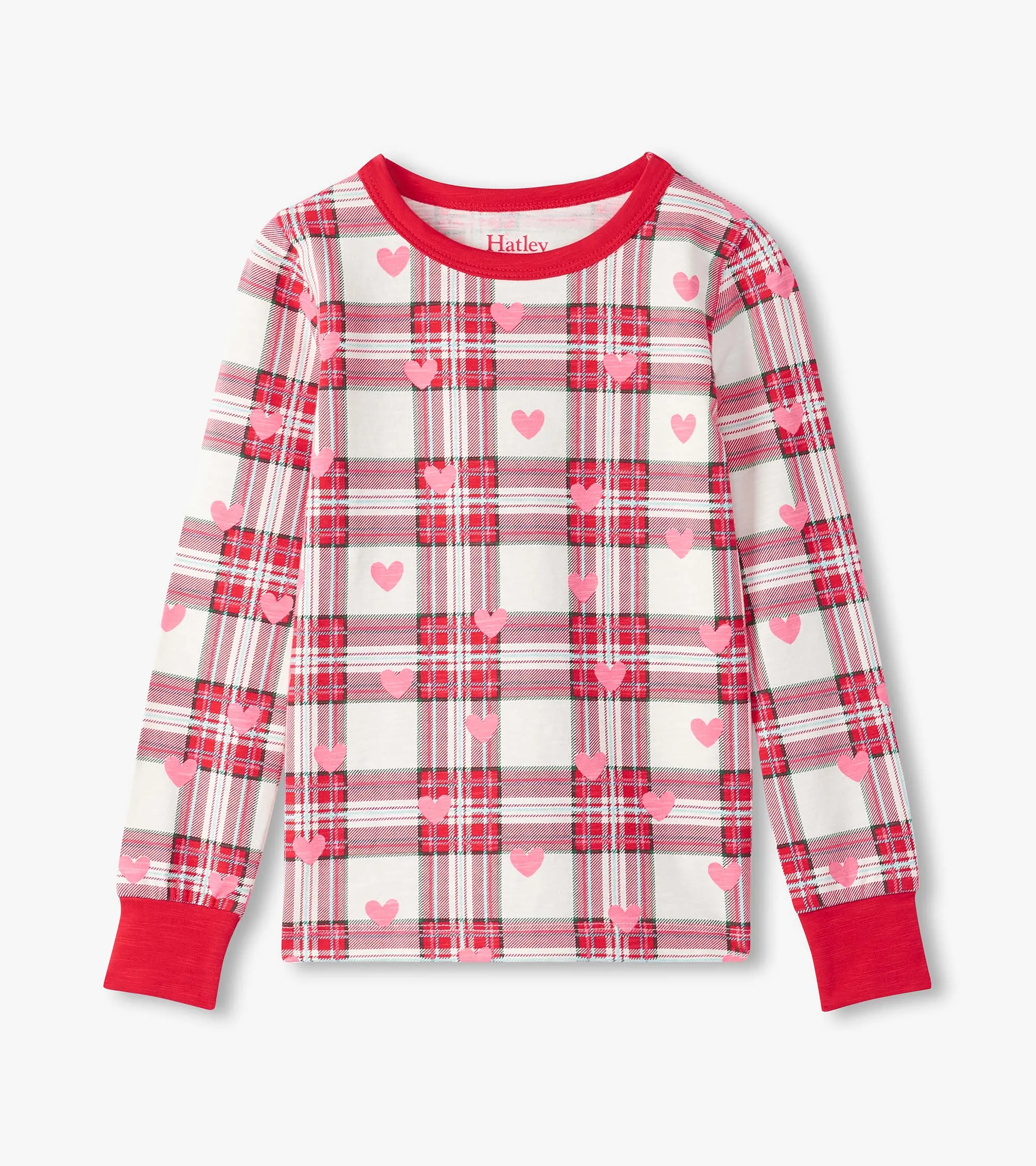 Girls Plaid Hearts Pajama Set -Hatley