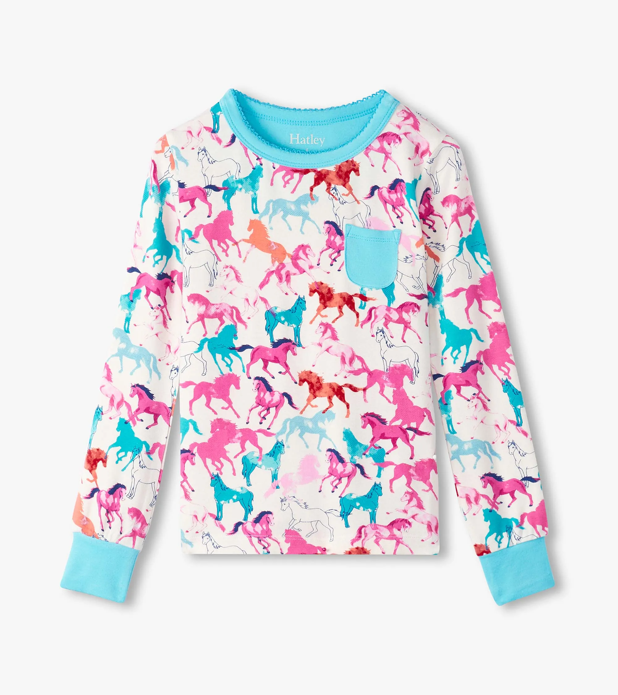 Girls Pretty Horses Bamboo Pajama Set -Hatley