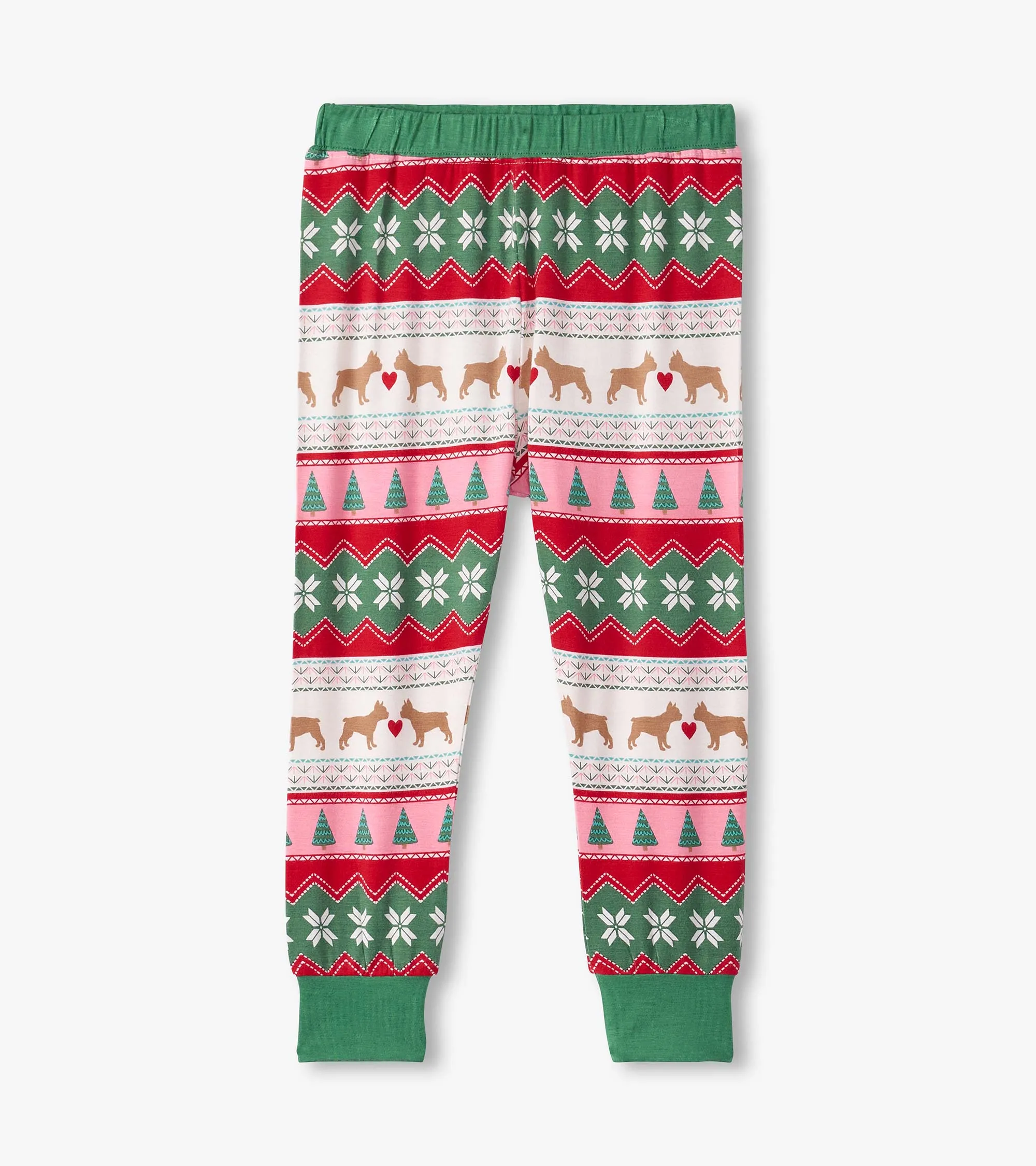 Girls Puppy Hearts Fair Isle Bamboo Pajama Set -Hatley