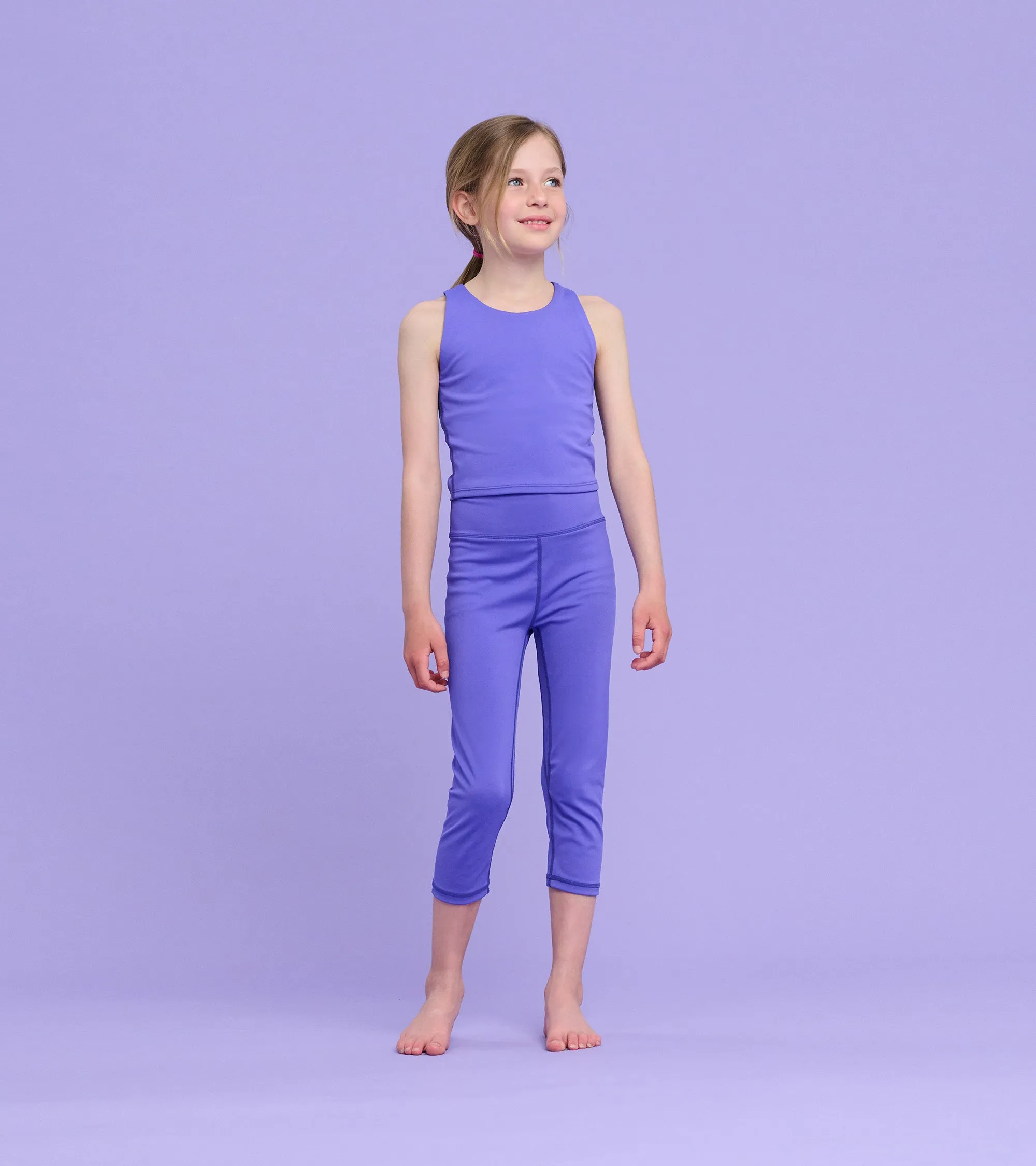 Girls Purple Active Capris -Hatley