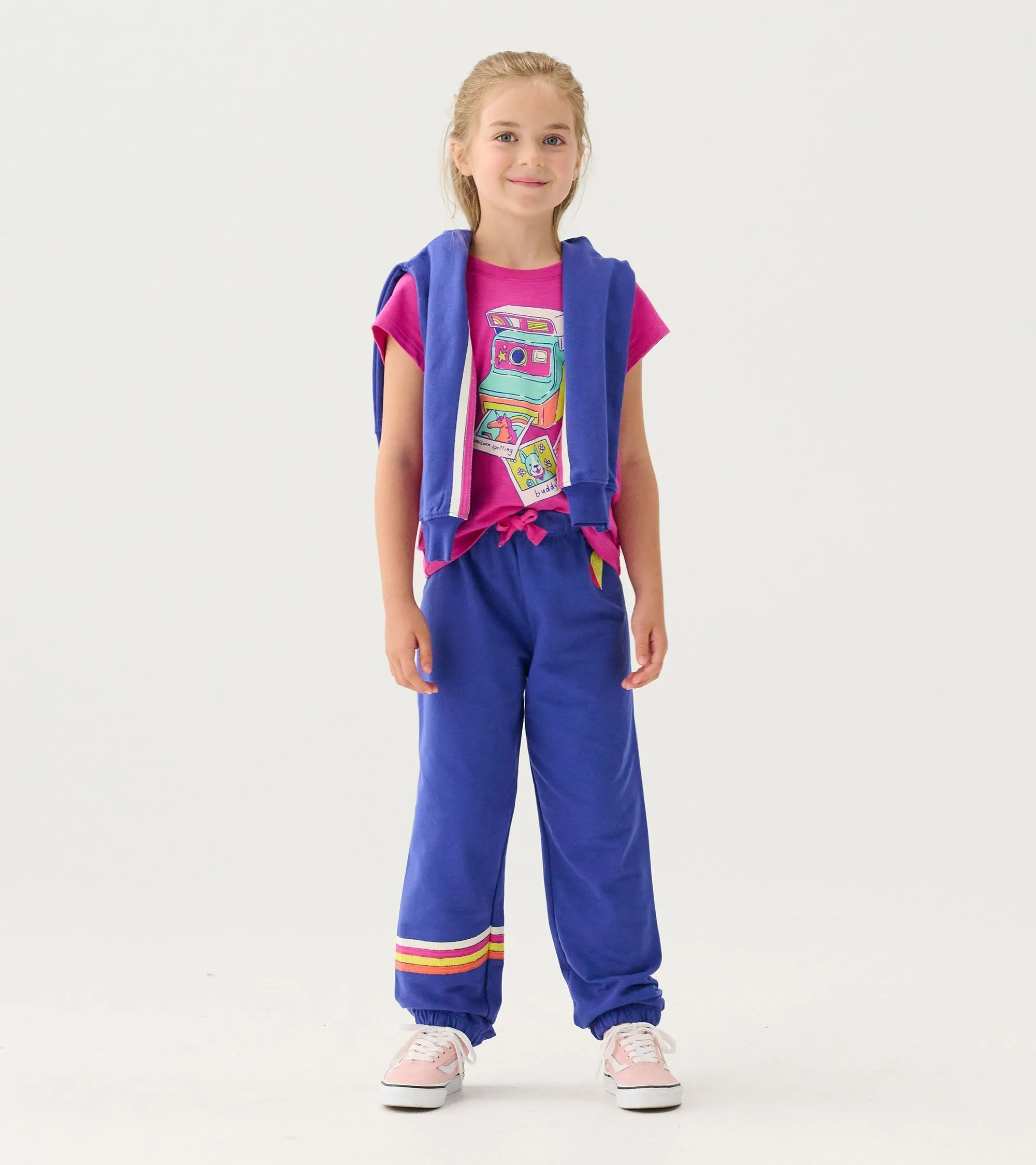 Girls Rainbow Baggy Track Pants -Hatley