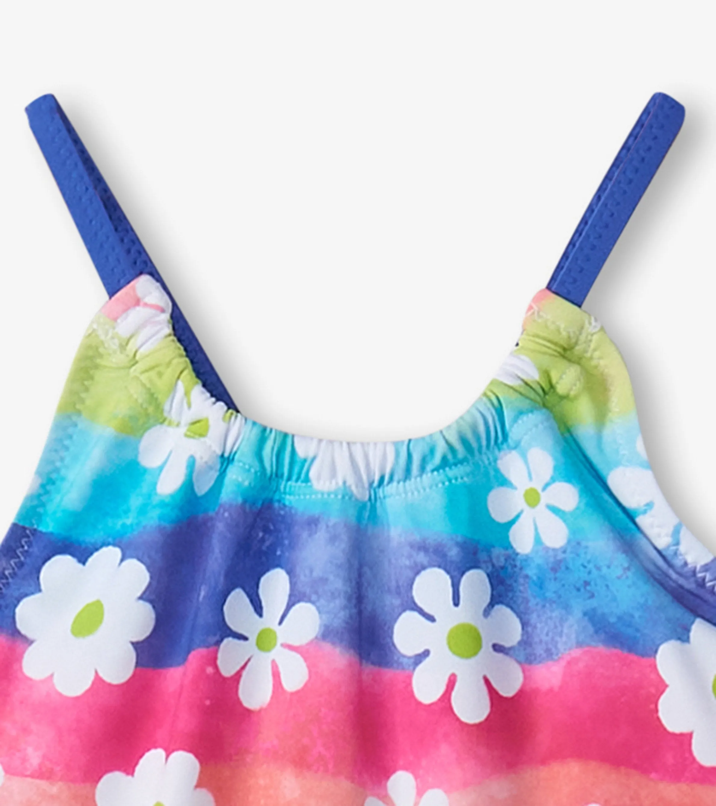 Girls Rainbow Flower Gathered Swimsuit -Hatley