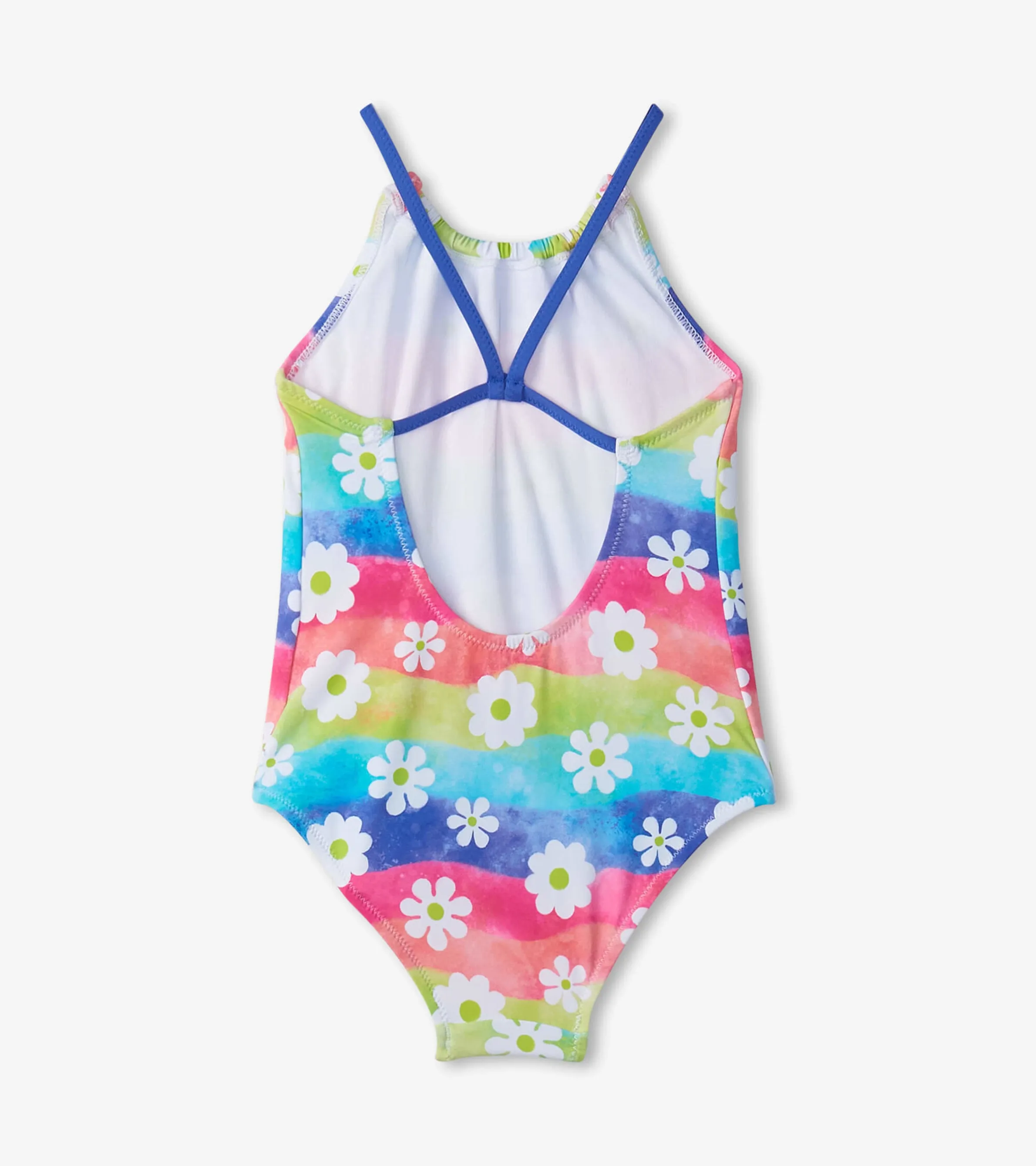 Girls Rainbow Flower Gathered Swimsuit -Hatley