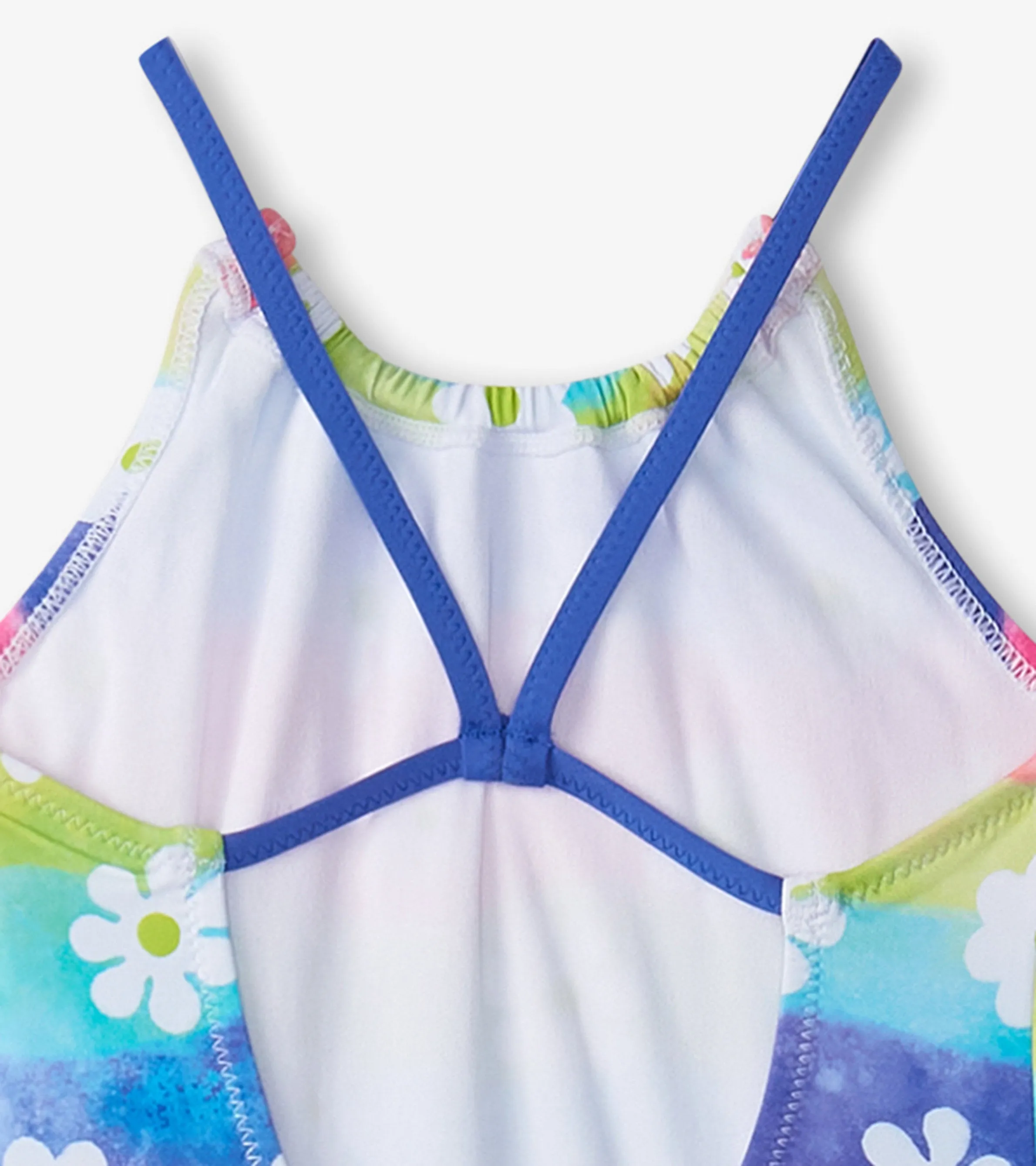 Girls Rainbow Flower Gathered Swimsuit -Hatley