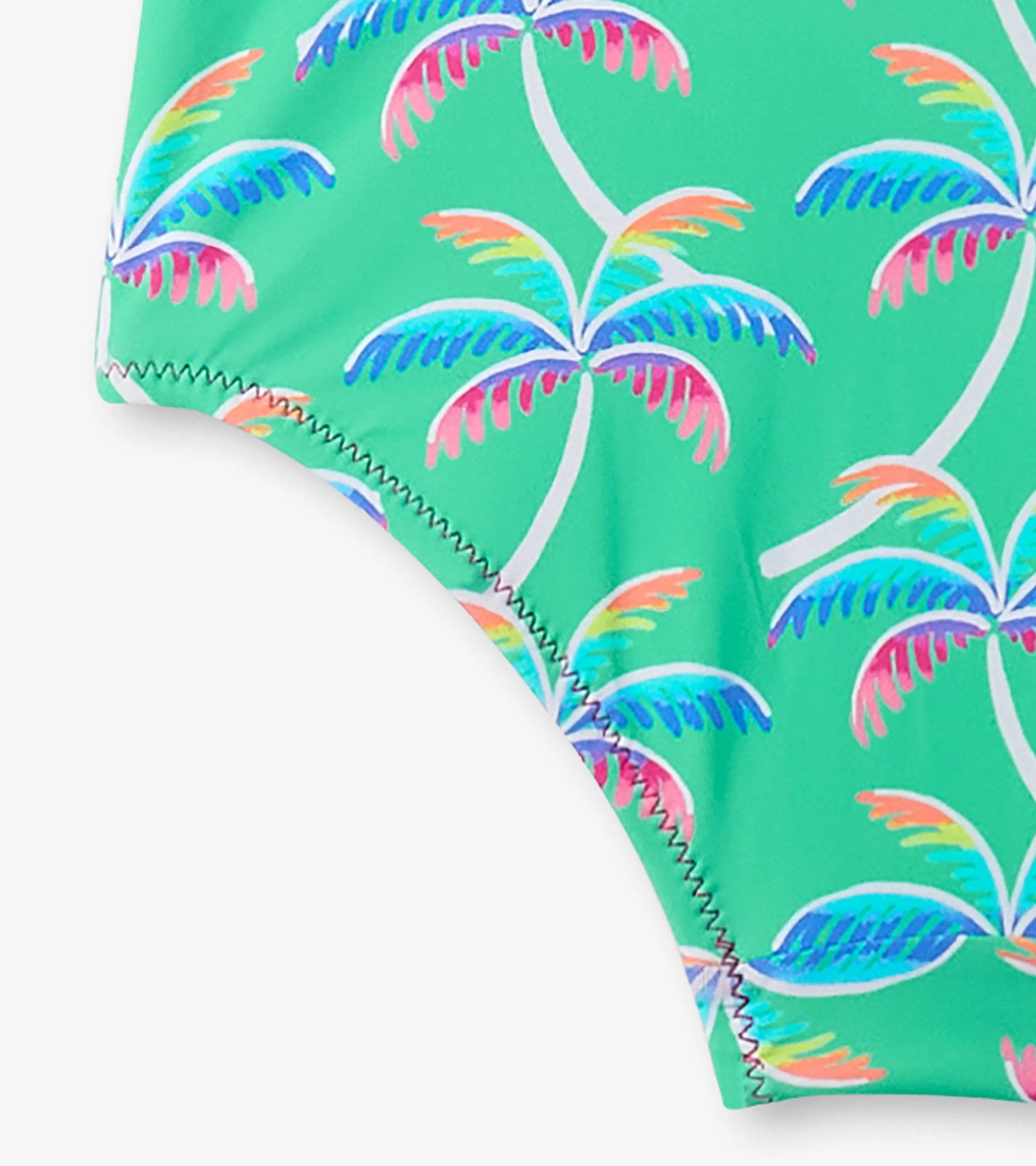 Girls Rainbow Palm Shoulder Shoulder Bow Swimsuit -Hatley