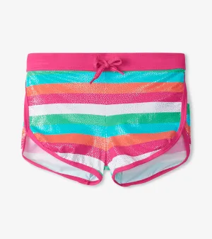 Girls Rainbow Palm Swim Shorts -Hatley