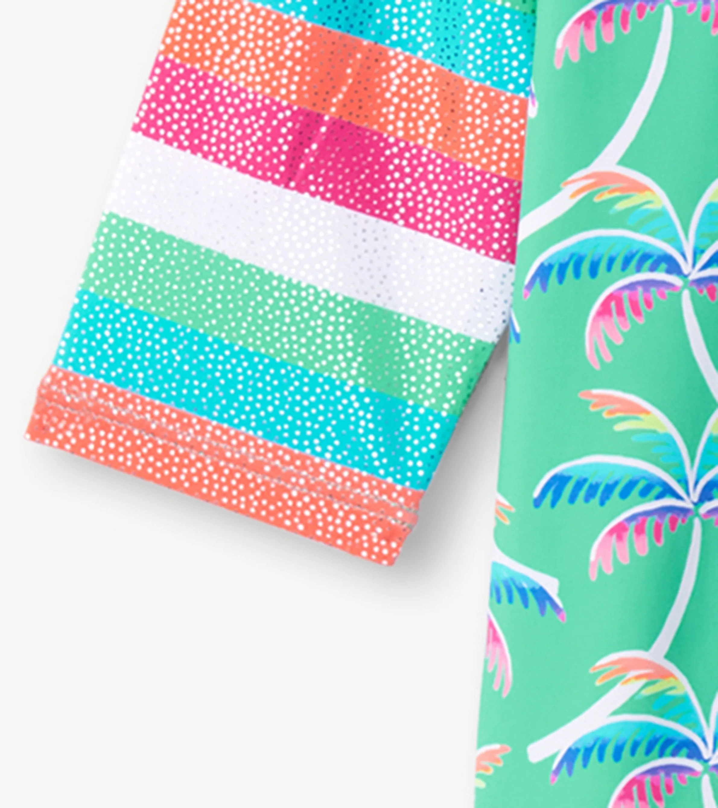 Girls Rainbow Palm Two-Piece Rashguard Set -Hatley