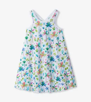 Girls Rainbow Palms Trapeze Dress -Hatley